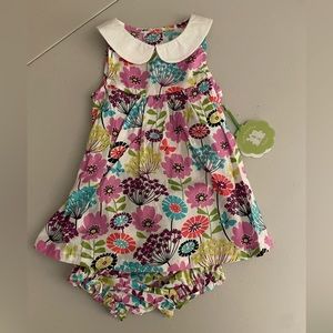Vera Bradley Baby - Floral Dress with Bloomers/Diaper cover - Size 6-9 mo. - NWT